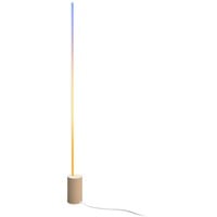 Philips Lampadaire Gradient Signe, Lumière LED Blanc/bois, Philips Hue White and Color ambiance Lampadaire Gradient Signe, Éclairage de plancher intelligent, Bluetooth/Zigbee, Blanc, LED, Aluminium, Ampoule(s) non remplaçable(s)