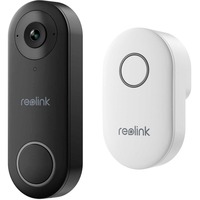 Reolink D340W Noir, Blanc, Sonnette de porte Noir, Noir, Blanc, IP65, Mur, 2-voies, MicroSD (TransFlash), 256 Go