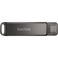 SanDisk iXpand lecteur USB flash 256 Go USB Type-C / Lightning 3.2 Gen 1 (3.1 Gen 1) Noir, Clé USB Noir, 256 Go, USB Type-C / Lightning, 3.2 Gen 1 (3.1 Gen 1), Pivotant, Protection par mot de passe, Noir