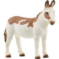Schleich Âne Américain, tacheté, Figurine tacheté, 3 an(s), Marron, Blanc, Plastique