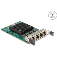DeLOCK Carte OCP 3.0 vers 4 x RJ45 Gigabit LAN, Carte réseau 