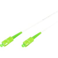 Digitus Câble de raccordement fibre optique simplex, renforcé en acier, monomode, SC/APC > SC/APC Blanc