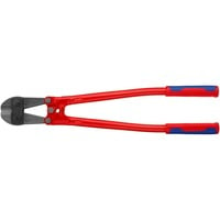 KNIPEX Coupe-boulons 71 72 610, Tenailles de cran Rouge/Bleu, grise atramentisée, avec gaines bi-matière