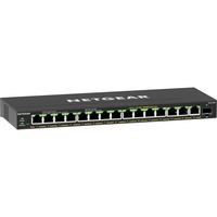 Netgear GS316EP, Switch Noir, Géré, Gigabit Ethernet (10/100/1000), Full duplex, Connexion Ethernet, supportant l'alimentation via ce port (PoE)