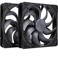 Noctua NF-A14x25 G2 PWM Sx2-PP chromax.black, Ventilateur de boîtier Noir, PWM à 4 broches, 2 pièces