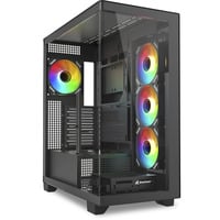 Sharkoon ELITE SHARK CA500 boîtier midi tower Noir | 2x USB-A | 1x USB-C | RGB | Verre Trempé