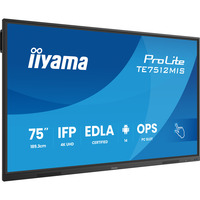 iiyama TE7512MIS-B4AG Écran d'affichage dynamique En forme de kiosk 190,5 cm (75") LCD Wifi 400 cd/m² 4K Ultra HD Noir Écran tactile Intégré dans le processeur Android 24/7, Affichage public Noir (Mat), En forme de kiosk, 190,5 cm (75"), LCD, 3840 x 2160 pixels, Wifi, 24/7