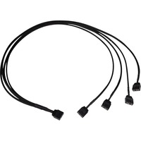 Alphacool Diviseur en Y aRGB 3 broches vers 4x 3 broches, 60 cm, Câble en Y Noir