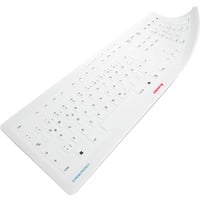 CHERRY 61510017 accessoire de clavier Couvercle pour clavier, Film de protection Blanc, Couvercle pour clavier, Silicone, 463 mm, 164 mm, 100 g, Gris
