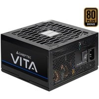Chieftec Vita Netzteil 80+Bronze retail - PC-/Server Netzteil - 12,5 min unité d'alimentation d'énergie 20+4 pin ATX PS/2 alimentation  750 watt Noir, 4x PCIe, 5 min, 750 W, 100 - 240 V, 20+4 pin ATX, 65 cm, 450 mm, 450 mm