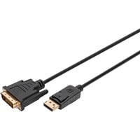 Digitus Câble adaptateur DisplayPort > DVI-D, Interlock Noir