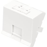 Digitus Plaque frontale 1 port, 45x45mm, coudée, Finition Blanc