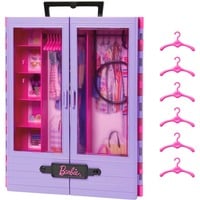 Fashionistas Barbie-Barbie -Le Dressing de Rêve, 6 cintres, +3 ans, Meubles de poupées Rose/Blanc, 6 cintres, +3 ans, Ensemble d'habits de poupée, 3 an(s), 120 g