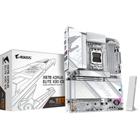 GIGABYTE X870 AORUS ELITE X3D ICE carte mère socket AM5 Argent/Blanc, RAID, 5 Gb-LAN, WLAN, BT, Sound, ATX