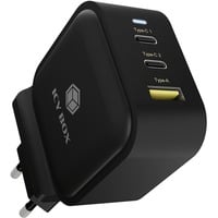 ICY BOX IB-PS1030-PD Universel Noir Secteur Charge rapide Intérieure Noir, 2x USB-C, 1x USB-A, Intérieure, Secteur, 20 V, Noir