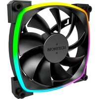Montech AX120 PWM 120x120x25 ventilateur de boîtier RGB  Noir, 120 x 120 x 25 mm