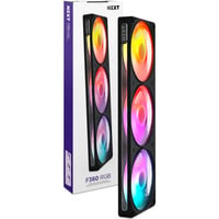NZXT F360 RGB ventilateurs de boîtier Noir, 3 pièces, 360 x 120 x 25 mm, PWM