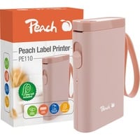 Peach PE110 imprimante pour étiquettes Thermique directe 203 x 203 DPI 60 mm/sec Sans fil Bluetooth, Imprimante d'étiquettes rose fuchsia, Thermique directe, 203 x 203 DPI, 60 mm/sec, Sans fil, Rose