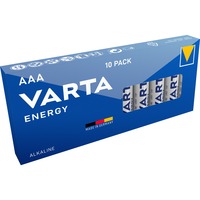 Varta 10x AAA 4103 Batterie à usage unique Alcaline Batterie à usage unique, AAA, Alcaline, 1,5 V, 10 pièce(s), Bleu
