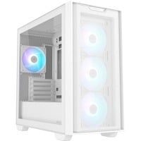 ASUS A21 PLUS Blanc boîtier mini tower Blanc | 2x USB-A | RGB | Verre Trempé