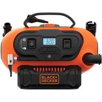 BLACK+DECKER BDCINF18N-QS compresseur pneumatique 160 l/min Prise allume-cigare, Pompe à air Orange/Noir, 160 l/min, 11,03 bar