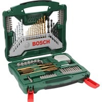 Bosch Carton de coffrets X-Line titane de 70 pièces, Perceuse, ensembles embouts Vert, Perceuse, Ensemble de forets, Multi, Ensemble de forets, 4 - 10 mm, 1.5 - 6.5 mm