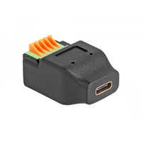DeLOCK USB Type-C femelle > adaptateur de bornier Noir