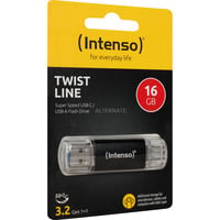 Intenso Twist Line 16 GB, Clé USB Anthracite/transparent