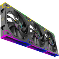 Xilence XPF360.ARGB ventilateurs de boîtier Noir, 3 pièces, 125 x 120 x 25 mm, PWM