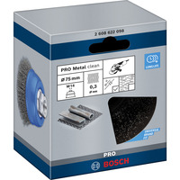 Bosch 2 608 622 098 Roue de fil et brosse en fil d'acier Brosse coupe 7,5 cm Brosse coupe, 1,4 cm, 7,5 cm, 0,3 mm, 12500 tr/min, Métal