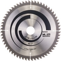 Bosch Lames de scies circulaires Multi Material, Lame de scie Aluminium, 21,6 cm, Bosch, 520 g, 1 pièce(s)