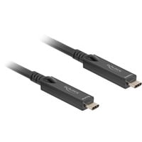 DeLOCK Câble actif USB-C optique 8K vidéo + données + PD Noir