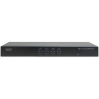 Digitus Commutateur USB-PS/2 Combo-KVM, Switch KVM Noir, SXGA, Grille de montage, Noir