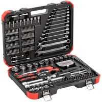 GEDORE Jeu de clés à douille rouge 1/4" + 1/2", 232 pièces, Set d'outils Rouge/Noir