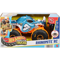 Hot Wheels Monster Trucks – Véhicule radiocommandé Rhinomite, Voiture télécommandée Monster truck, 4 an(s), AAA, Plastique, Multicolore