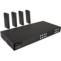 Lindy Extendeur Matrice HDBaseT 4x4 HDMI 4K60 Cat.6 150m, Repartiteur HDMI Noir