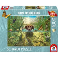 Schmidt Spiele Mark Fredrickson : Amour des chiens - labrador brun dans l'eau fraîche, Puzzle 