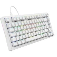 Sharkoon SKILLER SGK25 RGB clavier gaming Blanc, Layout DE (QWERTZ), Huano Red, 75%