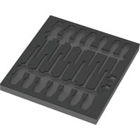 Wera 9811 Insert en mousse pour set de tournevis VDE 1, vide, Dépôt Noir/gris
