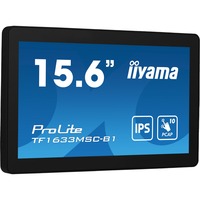 iiyama ProLite TF1633MSC-B1 15.6" Moniteur tactile Noir, 1x DisplayPort, 1x HDMI, 2x USB-A