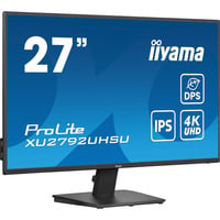 iiyama ProLite XU2792UHSU-B6 écran plat de PC 68,6 cm (27") 3840 x 2160 pixels 4K Ultra HD LED Noir Moniteur Noir (Mat), 1x DisplayPort, 1x HDMI, 1x USB-C, 3x USB-A, 68,6 cm (27"), 3840 x 2160 pixels, 4K Ultra HD, LED, 4 ms, Noir
