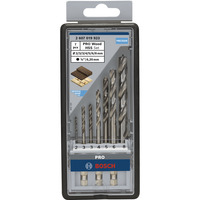 Bosch Coffrets de forets hélicoïdaux à bois, Jeu de mèches de perceuse Perceuse, Mèche à bois, 8 mm, 7,5 cm, Tige hexagonale, Acier inoxydable
