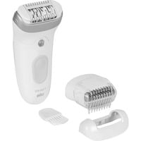 Braun Silk-épil 7 7-041 Gris, Blanc, Appareil à épiler Blanc/Argent, Gris, Blanc, MicroGrip, Aisselles, Bikini, 0,5 mm, Batterie, Allemagne