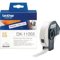 Brother DK-11203 Rouleau d'étiquettes - original – Noir sur blanc, 17 x 87 mm, Ruban 17 x 87 mm, Noir sur blanc, 1 pièce(s), DK, Blanc, Thermique directe, Chine