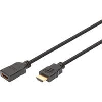 Digitus Câble de rallonge HDMI High Speed avec Ethernet, Câble d'extension Noir
