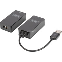 Digitus Set d'extension USB 1.1 CAT, 45 mètres, Rallonge USB Noir