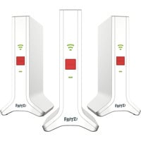 FRITZ! Mesh Set 4200, Répéteur Blanc/Rouge, Mesh Set 4200, Rouge, Blanc, 2x2/4x4, Répéteur réseau, Énergie, WLAN, Bi-bande (2,4 GHz / 5 GHz), Wi-Fi 6E (802.11ax)