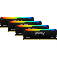 Kingston FURY 32 Go DDR4-2666 Quad-Kit, Mémoire vive Noir, KF426C16BB2AK4/32, Beast RGB, XMP