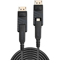 Lindy Câble hybride à fibre optique DisplayPort 1.4 Noir