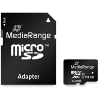MediaRange MR945 mémoire flash 128 Go MicroSDXC UHS-I Classe 10, Carte mémoire Noir, 128 Go, MicroSDXC, Classe 10, UHS-I, 80 Mo/s, 20 Mo/s